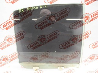 стекло двери задней правой Nissan March K12 AK11 2002, 1.2 л., CR12DE, бензин, АКПП, черный, хетчбэк 5 дв., передний привод, правый руль