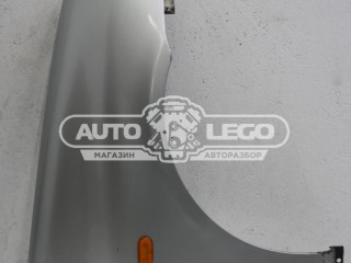 крыло переднее правое Renault Symbol 1 поколение [рестайлинг] LB 2006, 1.4 л., K7J 700, бензин, светло-серо-голубой, седан, передний привод, 7701473448