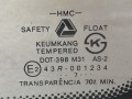 стекло кузовное боковое левое Daewoo Lanos T100 1998, 1.3 л., MPI, бензин, 5МКПП, зелёный, хетчбэк 3 дв., передний привод - фото №3