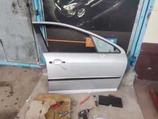 дверь передняя правая Peugeot 407 1 поколение 2005, 2.0 л., RHR (DW10BTED4), дизель, МКПП, серебро, универсал, передний привод