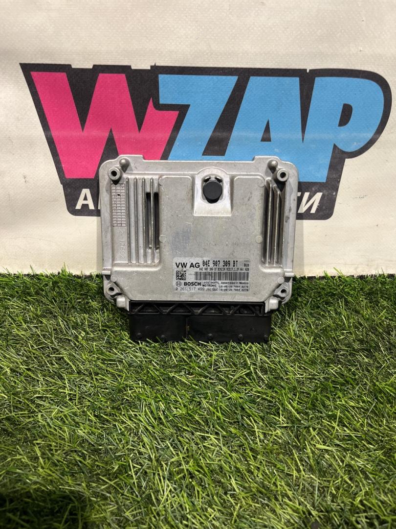 блок управления двигателем Volkswagen Jetta 7 поколение 2019, 1.4 л., бензин, АКПП, серый, седан, передний привод, 04E907309BT - фото №1