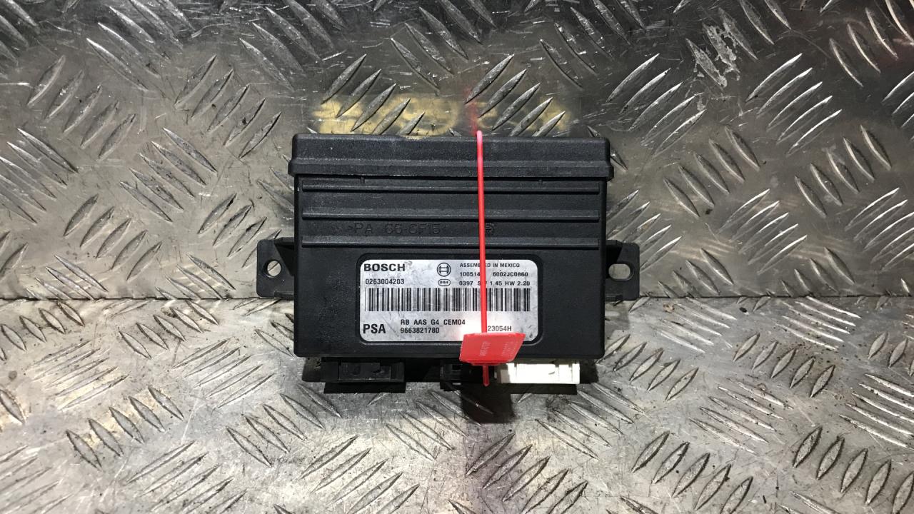 блок управления парктрониками Citroen C5 2 поколение 2010, 1.6 л., дизель, МКПП, 0263004203, 6002JC0860, 9663821780 - фото №1