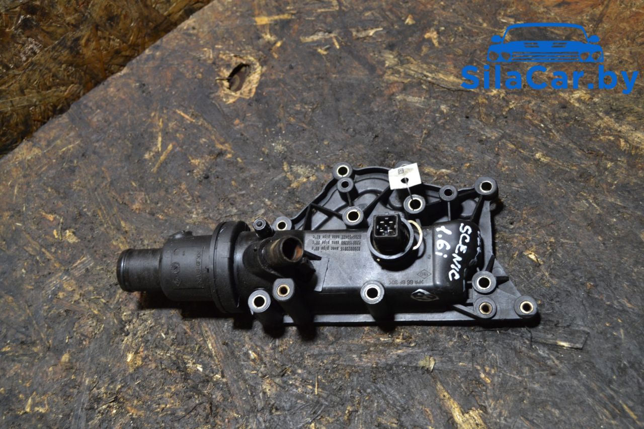 корпус термостата Renault Megane 2 поколение (2002 - 2006), 1.6 л., бензин, МКПП, 8200023915 - фото №1