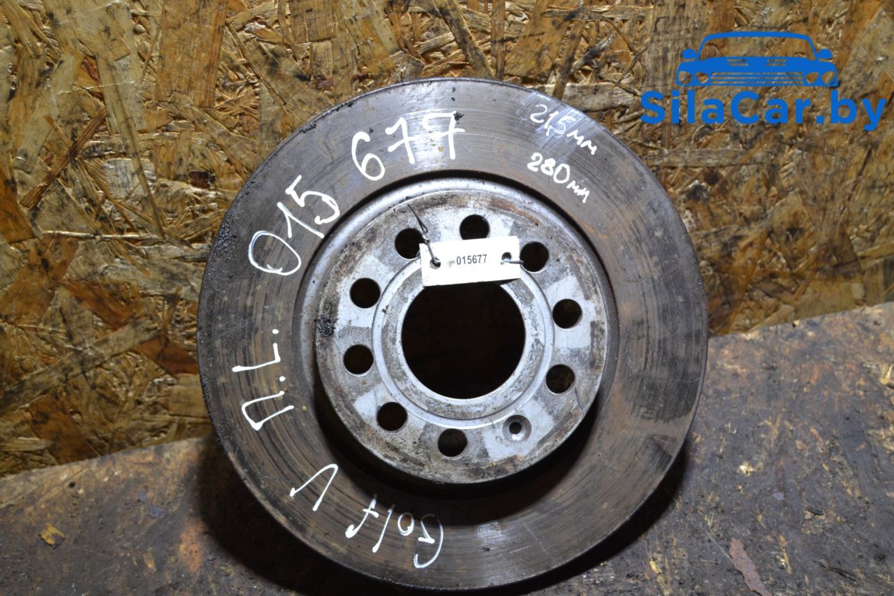 диск тормозной передний Volkswagen Golf 5 поколение (2003 - 2009) - фото №1