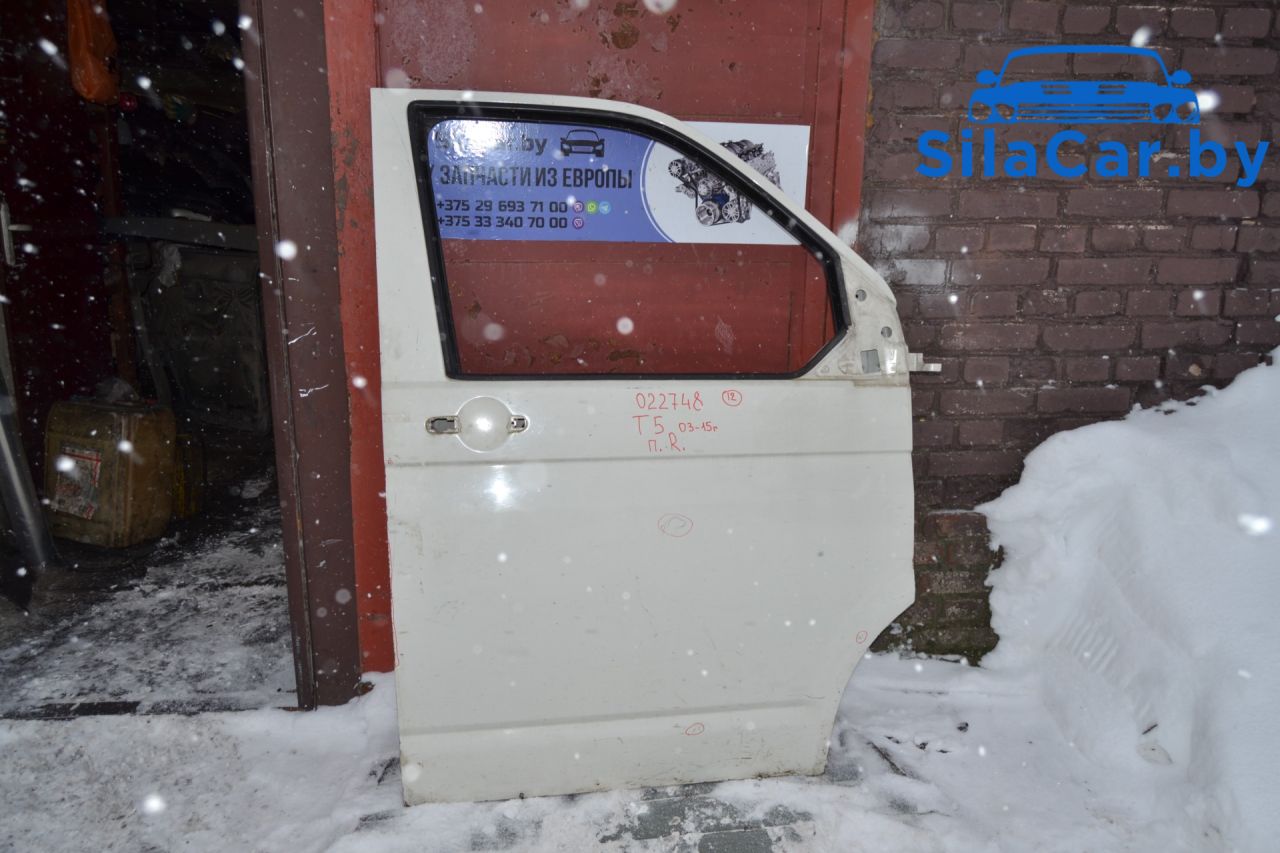 дверь передняя правая Volkswagen Transporter T5 2007, 2.5 л., дизель - фото №1