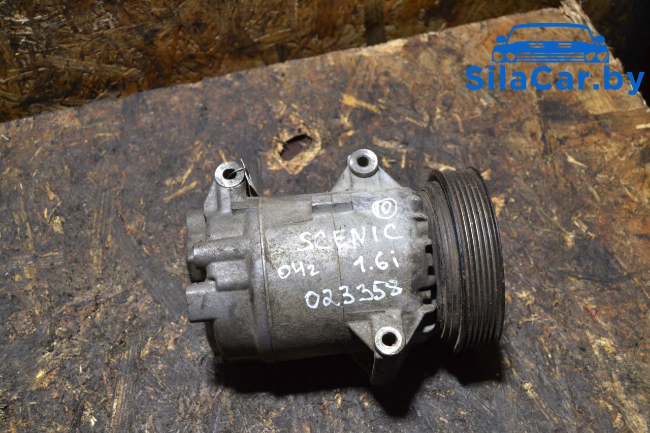 компрессор кондиционера Renault Megane 2 поколение (2002 - 2006), 1.6 л., бензин, МКПП, 8200470242 - фото №1