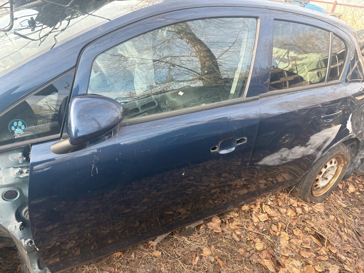дверь задняя левая Opel Corsa D 2010, синий, хетчбэк 5 дв., 93189342 - фото №1