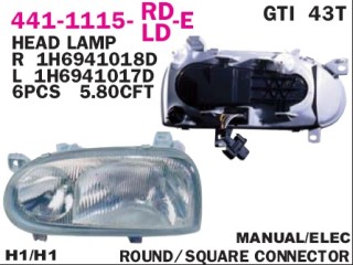 фара правая Volkswagen Golf 3 поколение 2000, 441-1115R-LD-E