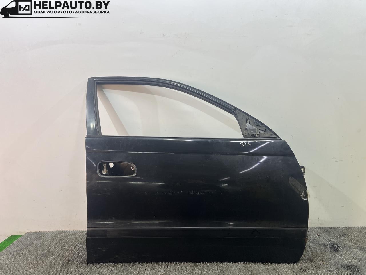 дверь передняя правая Toyota Carina E 1 поколение T190 1995, 1.6 л., 4A-FE, бензин, МКПП, зелёный, хетчбэк 5 дв., передний привод - фото №1