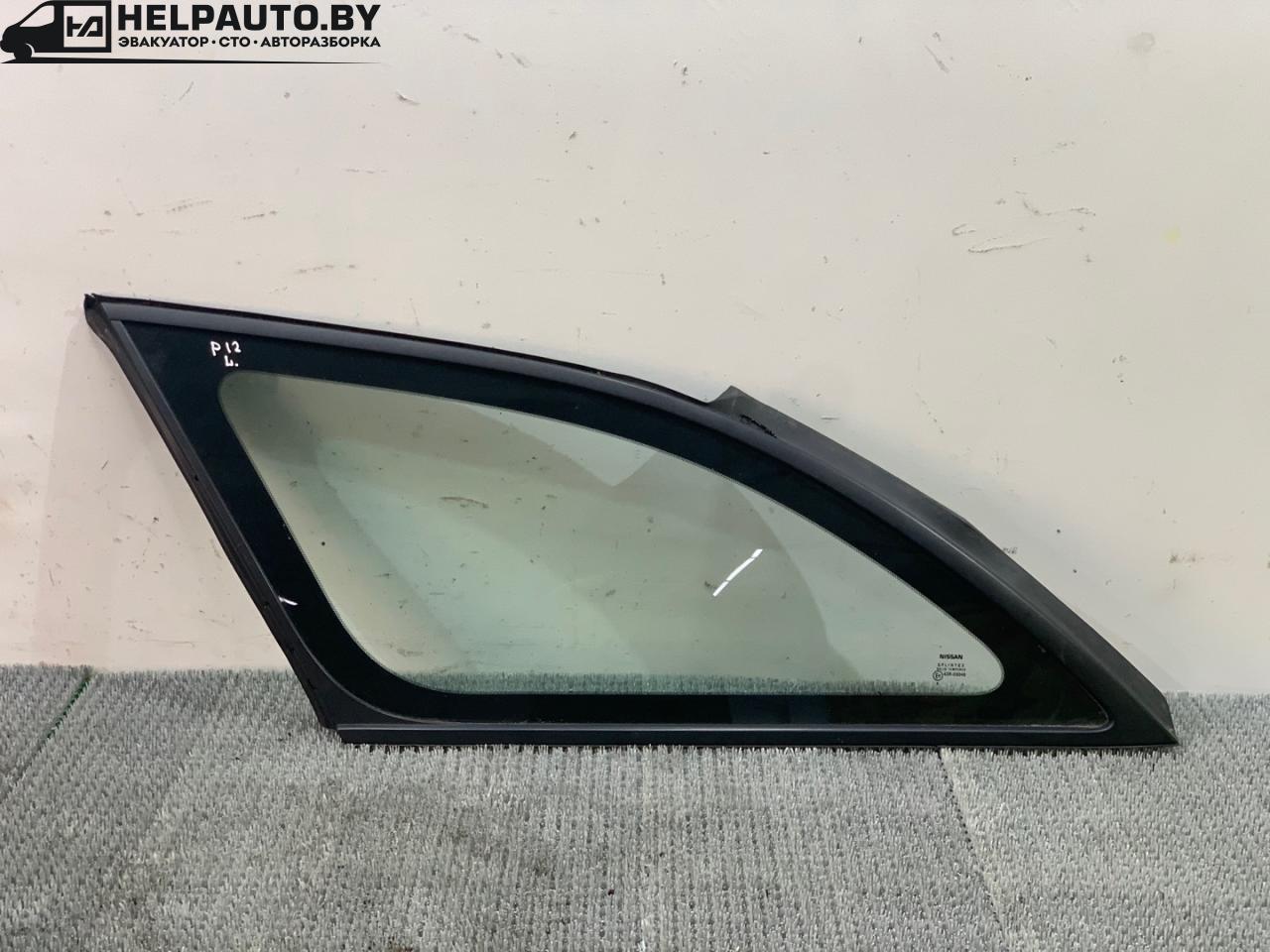 стекло кузовное боковое левое Nissan Primera P12 2002, 2.2 л., дизель, универсал, передний привод - фото №1