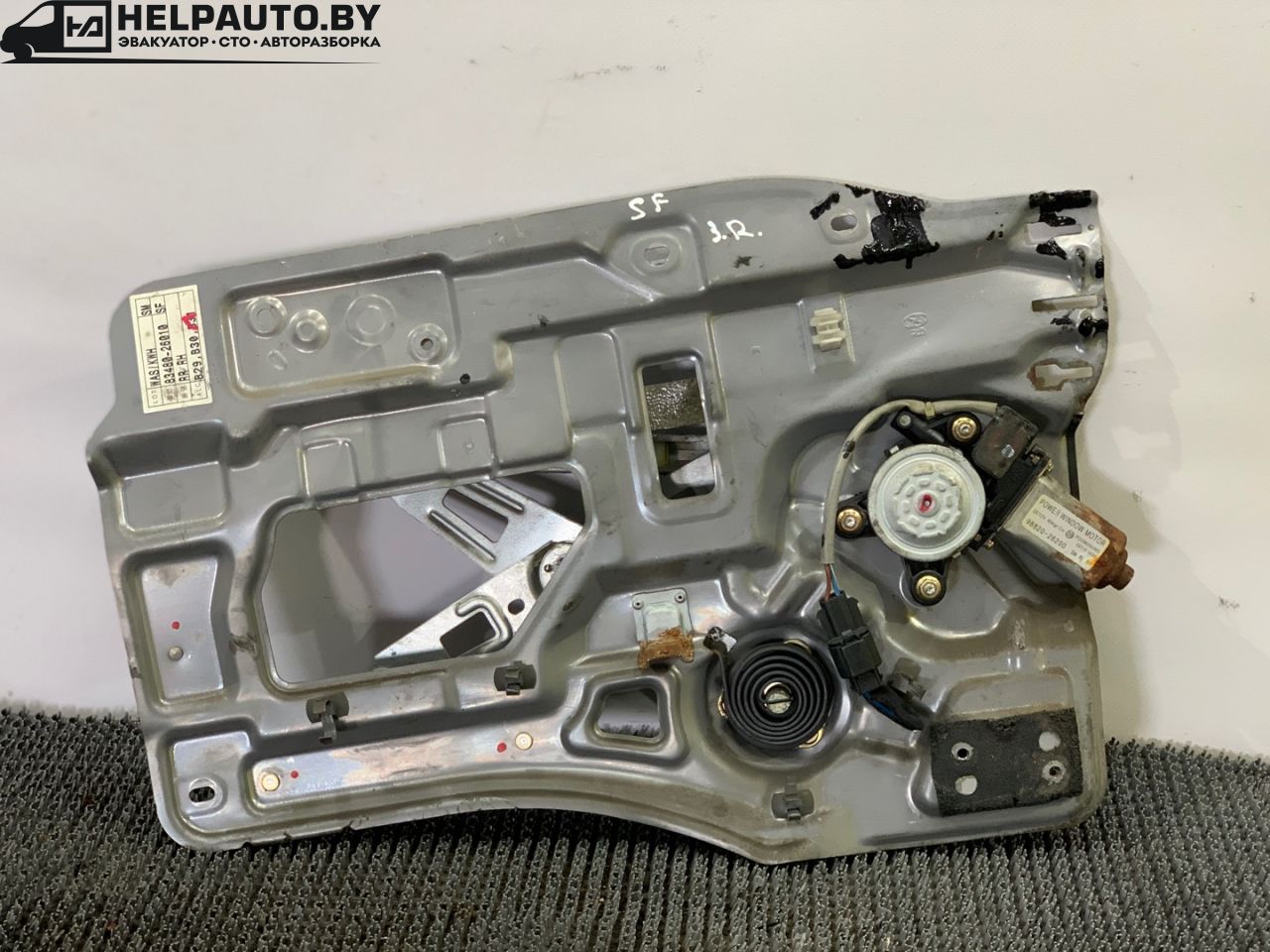 стеклоподъемник электрический задний правый Hyundai Santa Fe 1 поколение (SM) 2003, 2.4 л., бензин, МКПП, внедорожник 5 дв. - фото №1