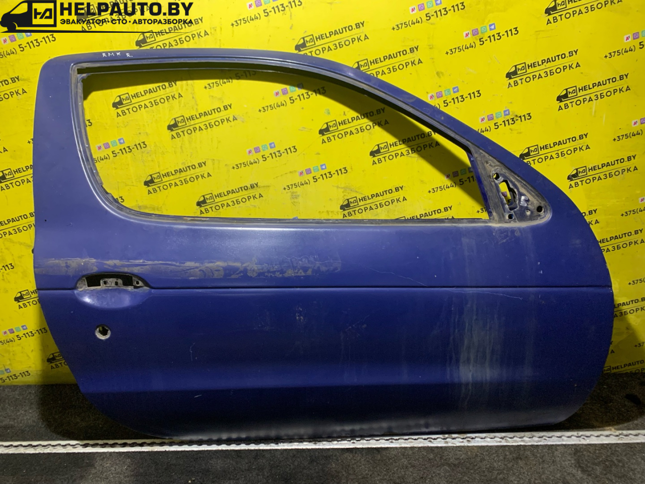 дверь передняя правая Renault Megane 1 поколение 1996, 1.6 л., K7M 702, бензин, МКПП, синий, купе, передний привод - фото №1