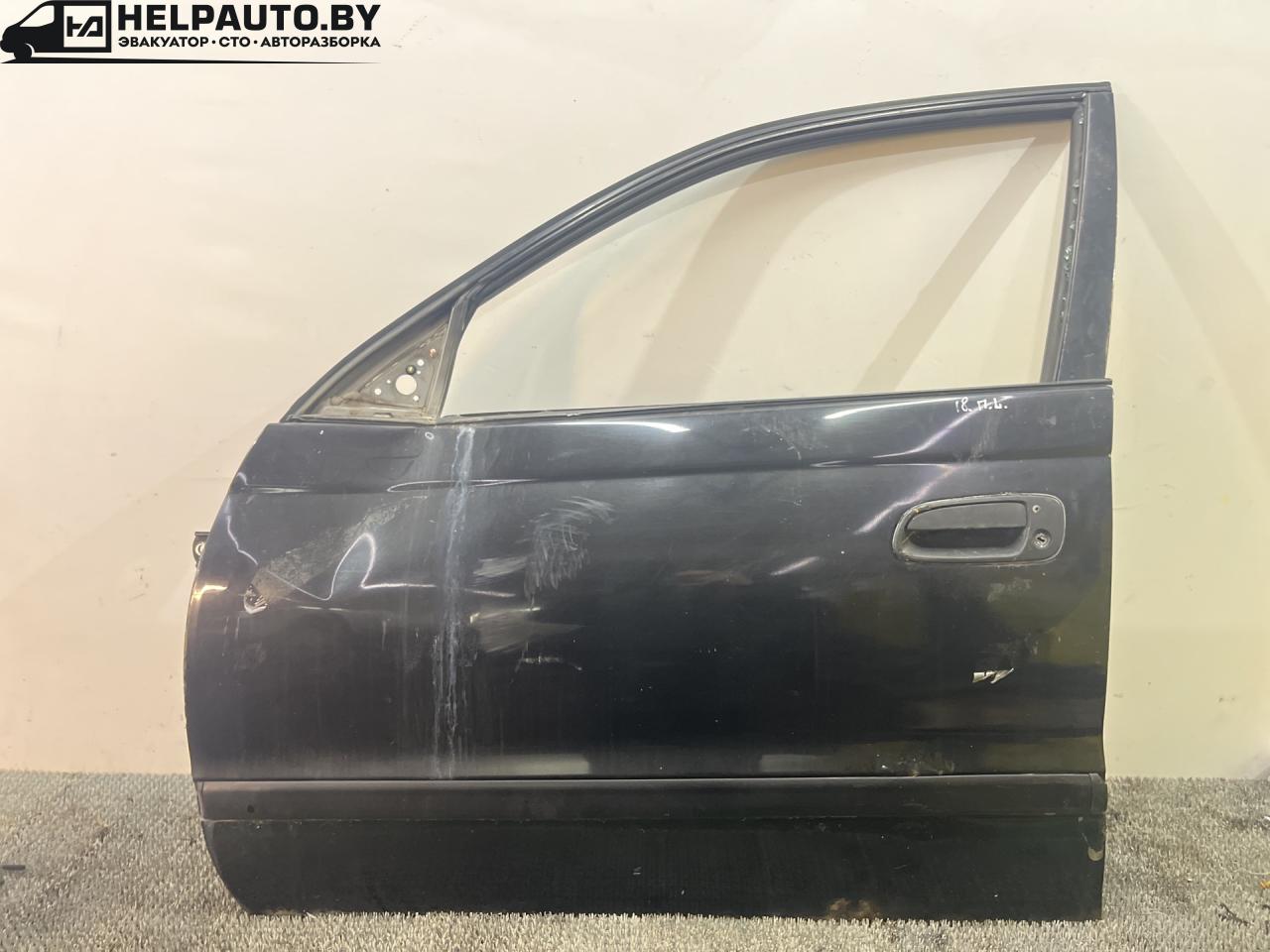 дверь передняя левая Toyota Carina E 1 поколение T190 1995, 1.6 л., 4A-FE, бензин, МКПП, зелёный, хетчбэк 5 дв., передний привод - фото №1