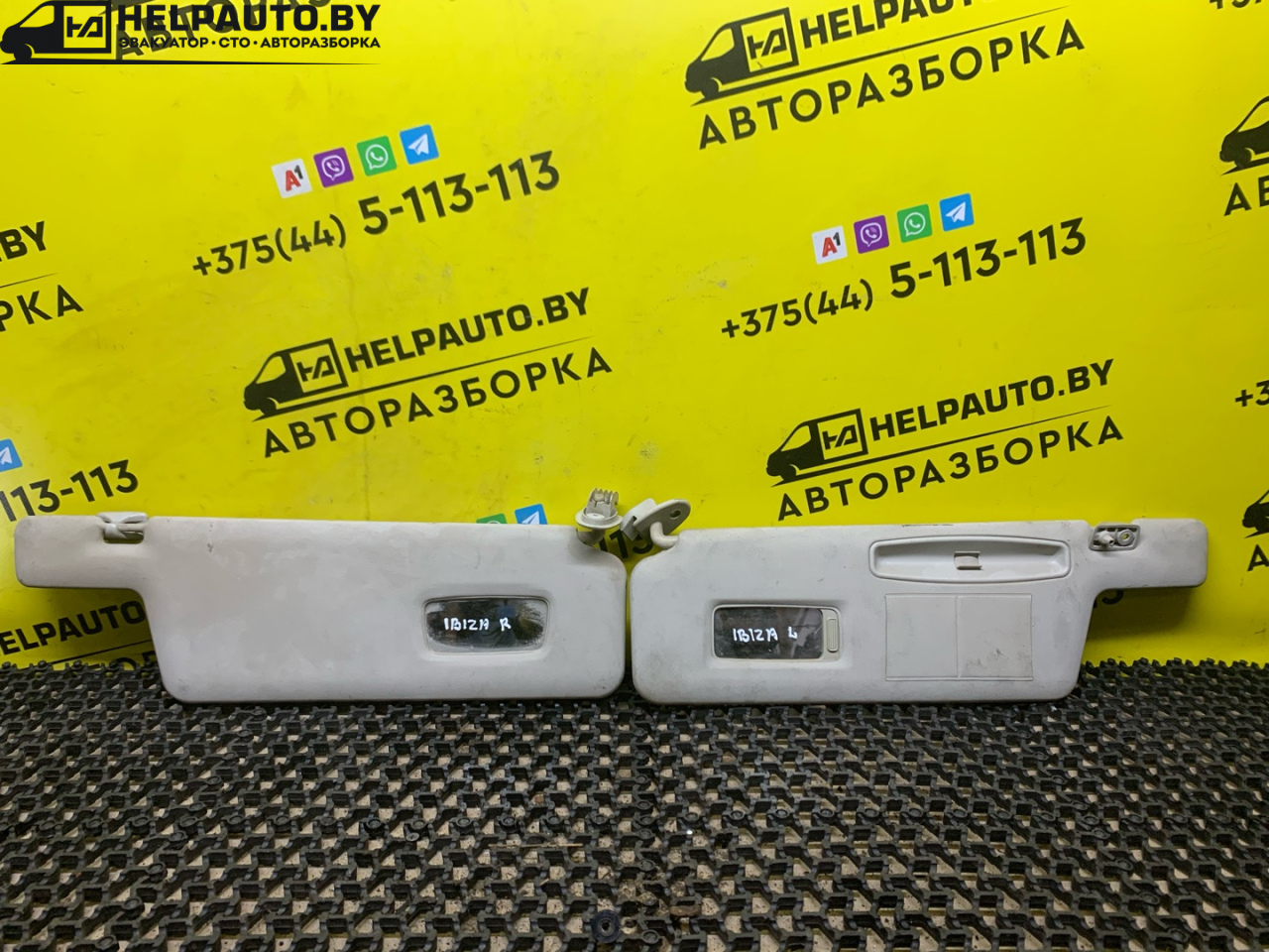 козырек солнцезащитный SEAT Ibiza 2 поколение 1998, 1.6 л., ALM, бензин, 5МКПП, синий, хетчбэк 5 дв., передний привод - фото №1