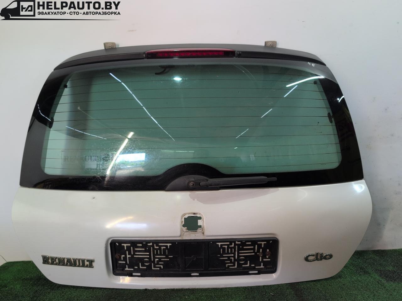 крышка багажника (дверь 3-5) Renault Clio 2 поколение 2001, 1.9 л., дизель, МКПП, белый, внедорожник 3 дв., 43R-005013, DOT39AS3M445 - фото №1