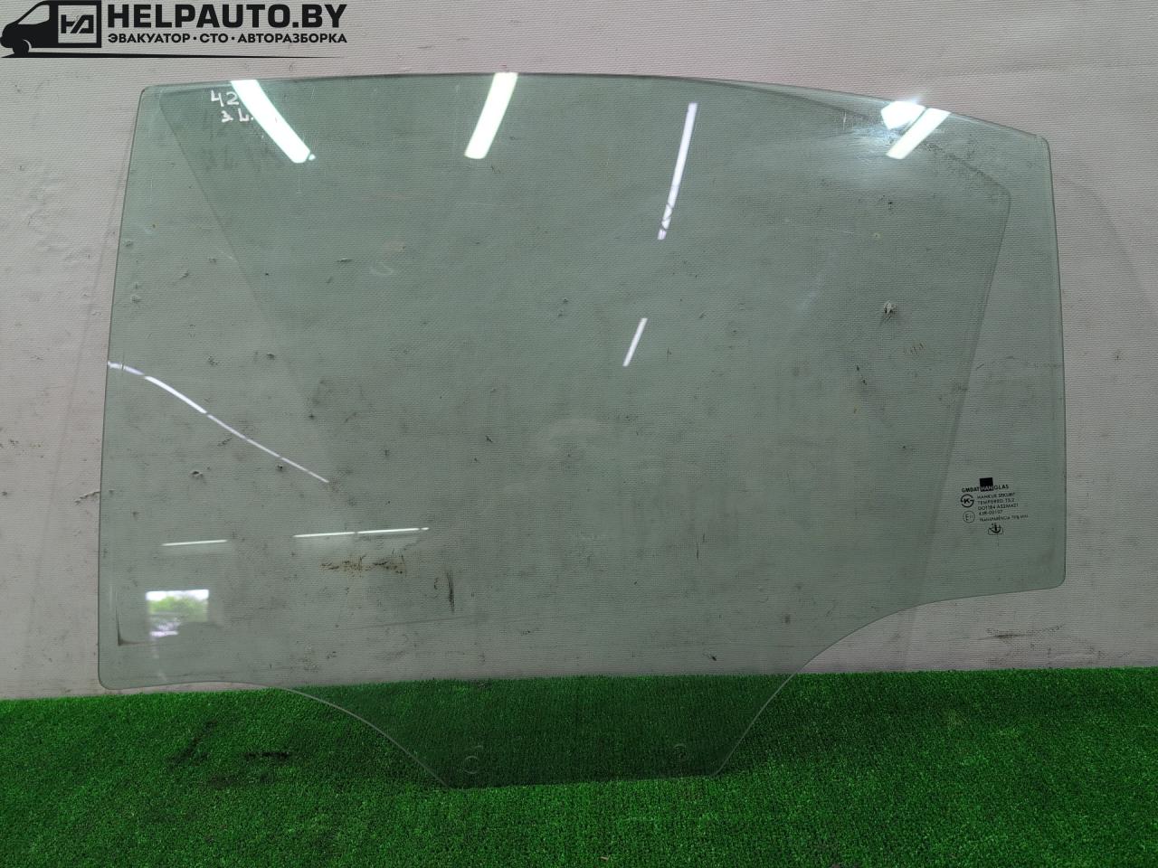 стекло двери задней левой Daewoo Evanda 1 поколение V200 2003, 2.0 л., i, X 20 SED, бензин, МКПП, берюзовый, седан, передний привод, 43R-00107, DOT184AS2M421 - фото №1