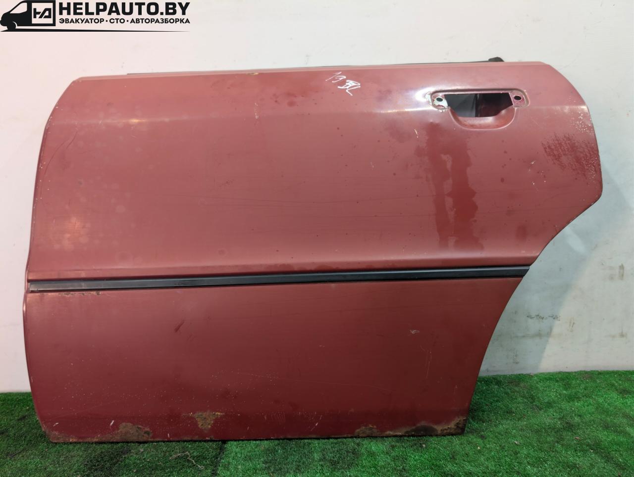 дверь задняя левая Audi 80 B3 1990, 1.6 л., PP, бензин, МКПП, оранжевый, седан, передний привод - фото №1