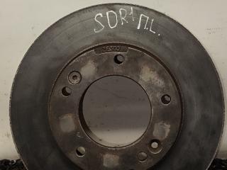 диск тормозной передний Kia Sorento 1 поколение 2004, 2.5 л., CRDi, D4CB, дизель, АКПП, серебристый, внедорожник 5 дв., полный подключаемый привод