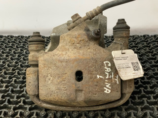 суппорт передний левый Toyota Carina T170 1992, 1.6 л., 4A-FE, бензин, МКПП, красный, седан, передний привод