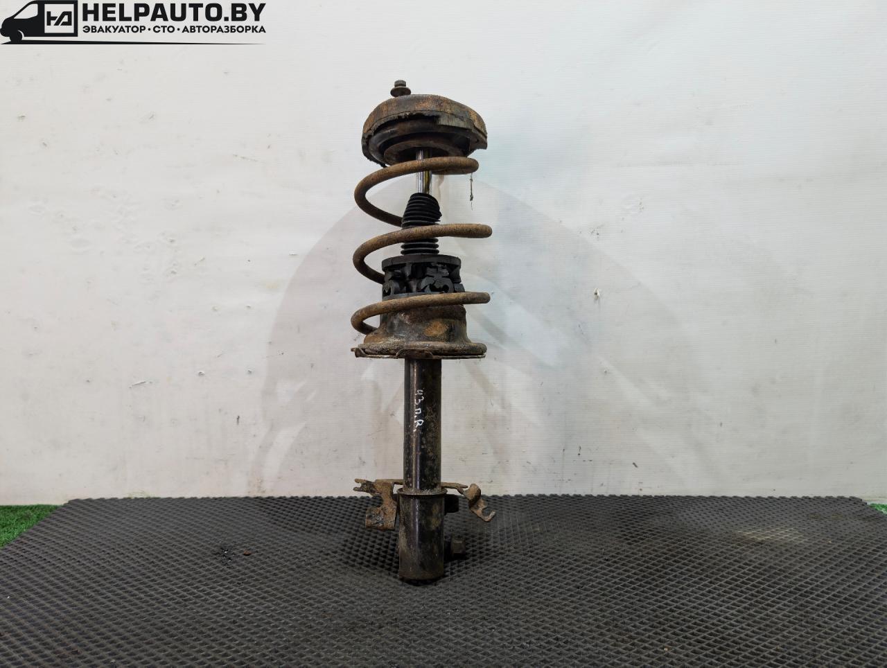 стойка передняя правая Renault Scenic 1 поколение 1998, 1.9 л., F9Q 734, дизель, синий, минивэн, передний привод - фото №1