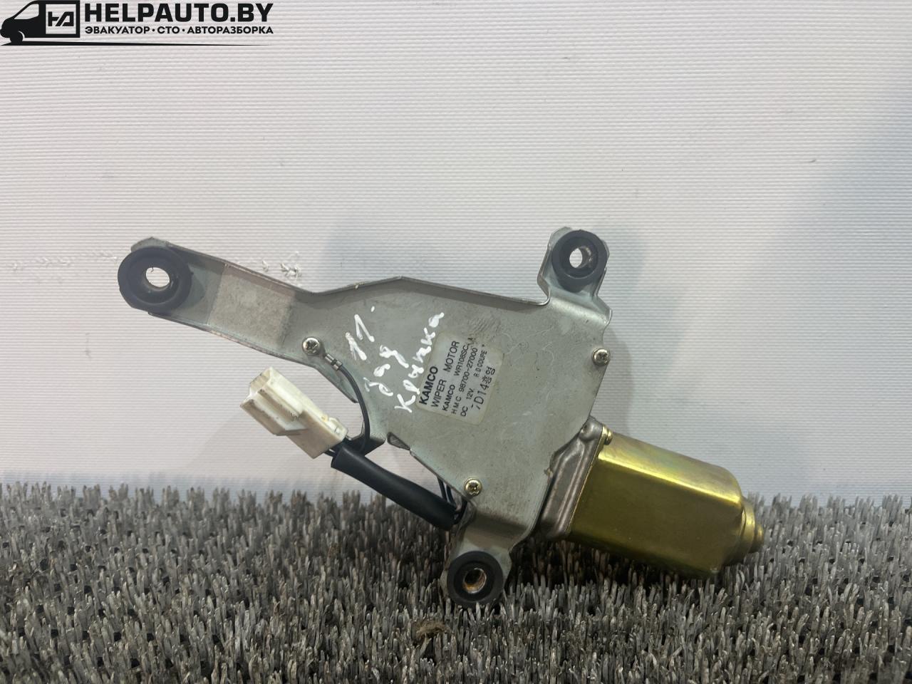 моторчик заднего стеклоочистителя (дворника) Hyundai Coupe RD 1998, 2.0 л., бензин, МКПП, бордовый, купе, передний привод, 98700-27000 - фото №1