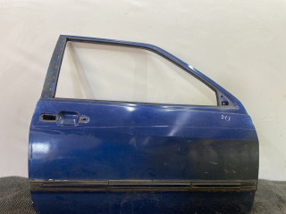 дверь передняя правая Volkswagen Polo 2 поколение 1990, 1.3 л., бензин, МКПП, синий, хетчбэк 3 дв., передний привод
