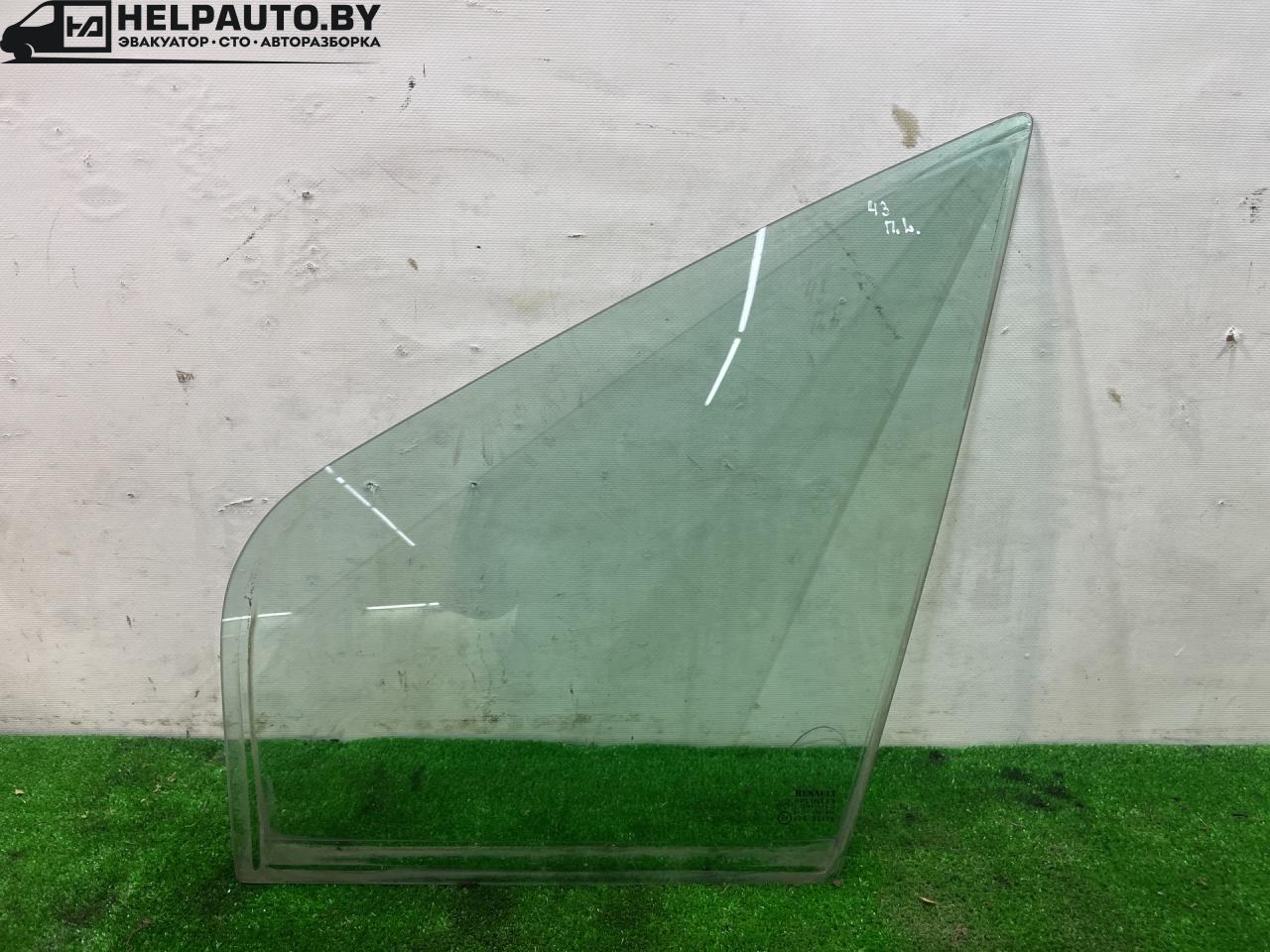 форточка передняя правая Renault Scenic 1 поколение 1998, 1.9 л., F9Q 734, дизель, синий, минивэн, передний привод - фото №1