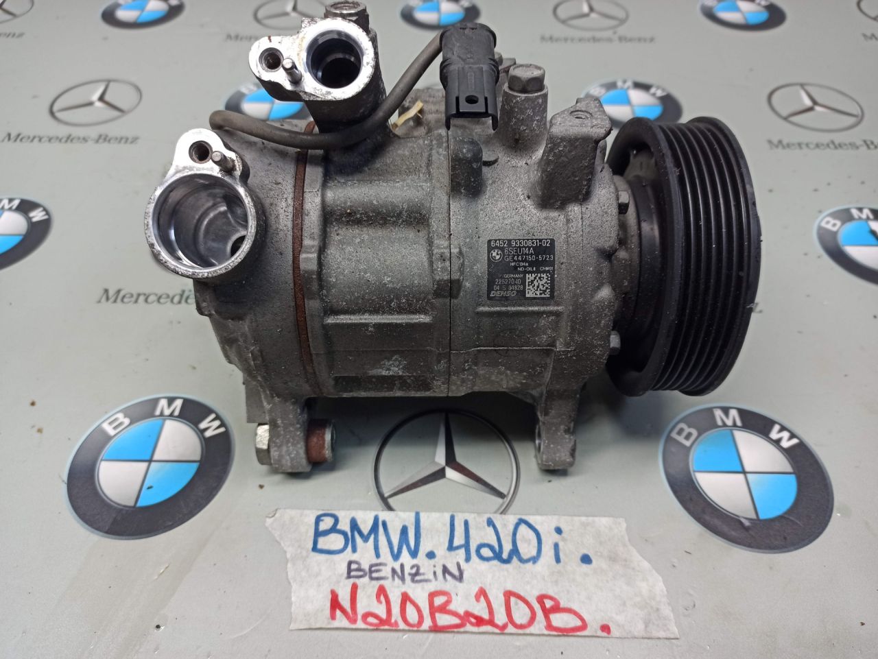 компрессор кондиционера BMW 4 серия F32/F33/F36 2014, 2.0 л., бензин, 9330831 - фото №1