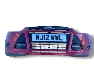 бампер передний Ford Focus 3 поколение 2012, 1.0 л., M1DA, бензин, 6МКПП, candy red / u6, хетчбэк 5 дв., передний привод, правый руль