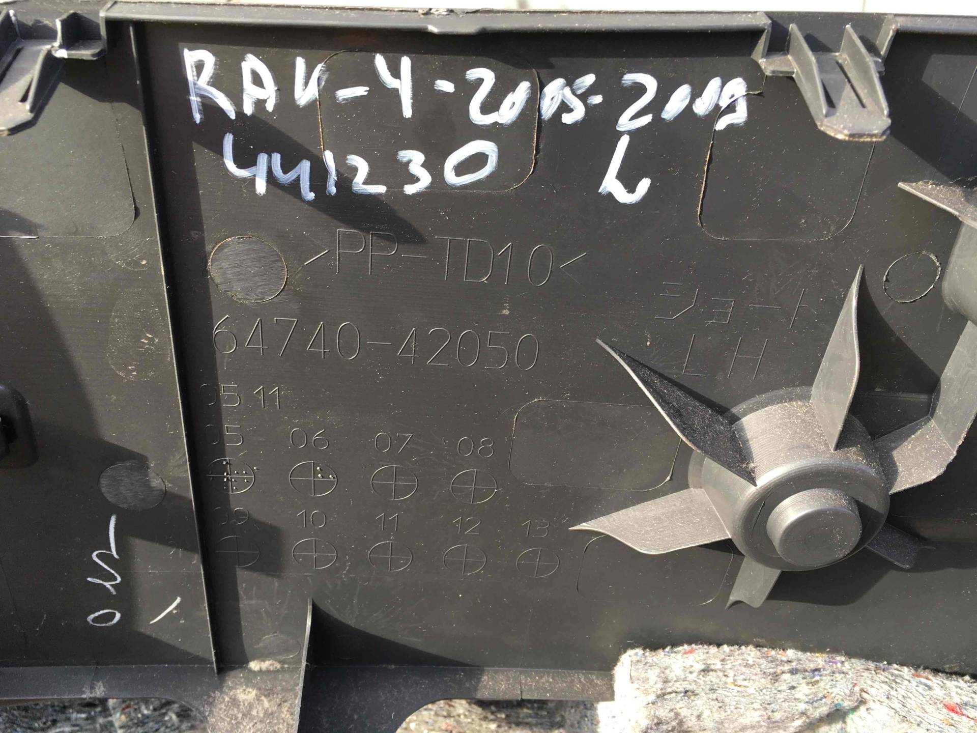 Обшивка отсека багажника Toyota RAV4