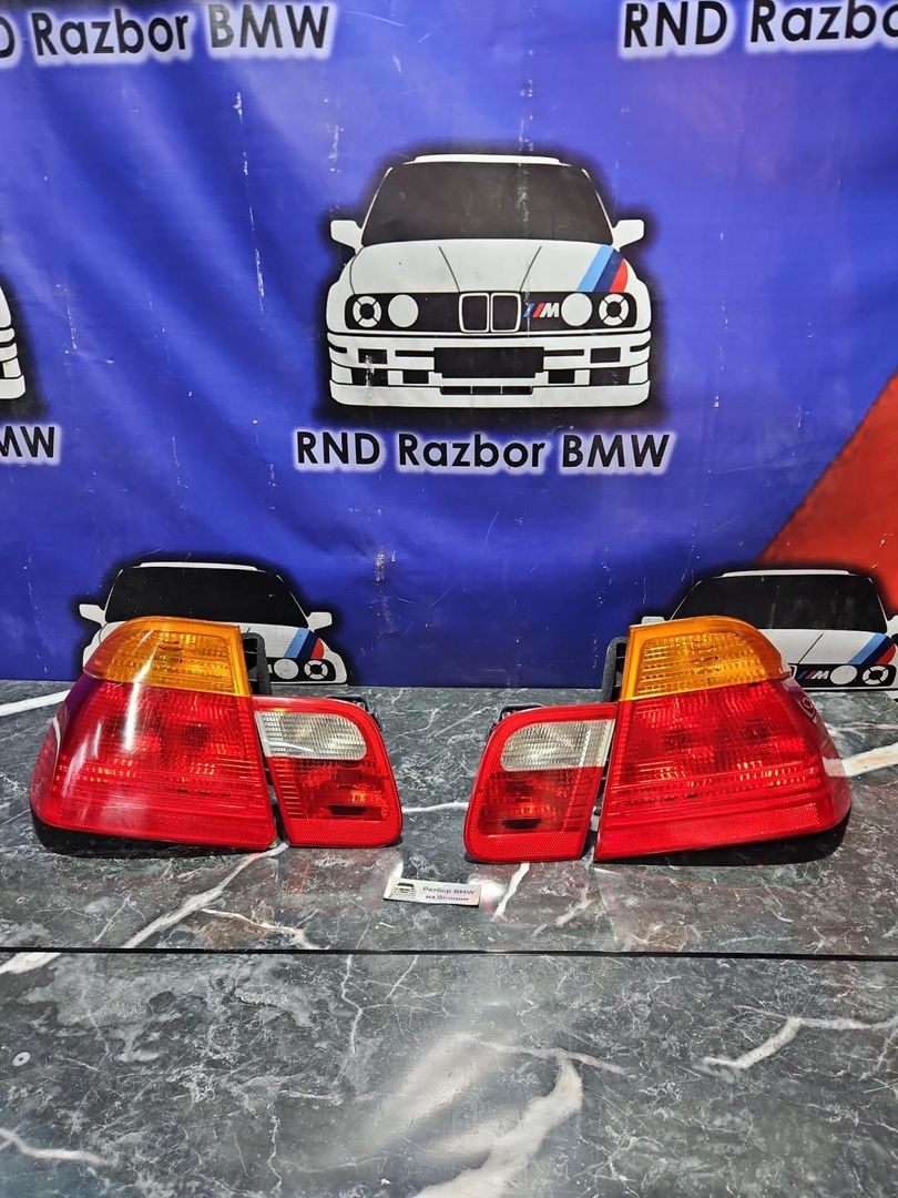фонари задние (комплект) BMW 3 серия E46 2000, 2.2 л., M54 226 S1, бензин, АКПП, серебристый, седан, задний привод, правый руль, 63218364921, 63218364922, 8364921, 8364922, 8364923, 8364924 - фото №1