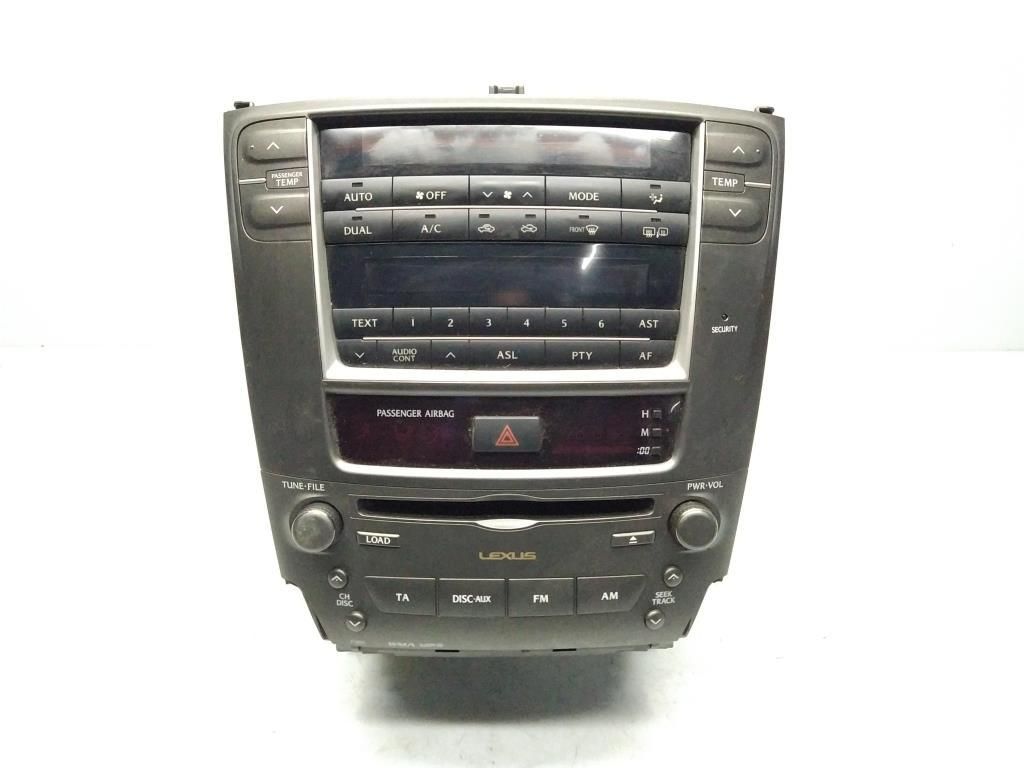 магнитола Lexus IS 2 поколение (XE20) XE20 2007, 2.2 л., D, 2AD-FHV, дизель, 6МКПП, серый, седан, задний привод, правый руль, 86120-53370