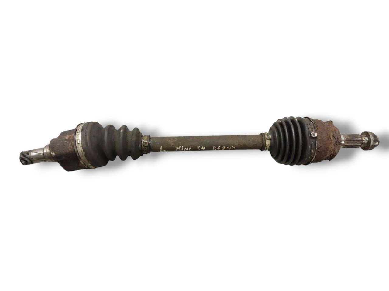 полуось передняя левая (приводной вал, ШРУС) Mini Cooper 2 поколение R56 2008, 1.4 л., i, N12 B14 A, бензин, 6МКПП, chili red / 851, хетчбэк 3 дв., передний привод, правый руль, 31608605473, 8605473