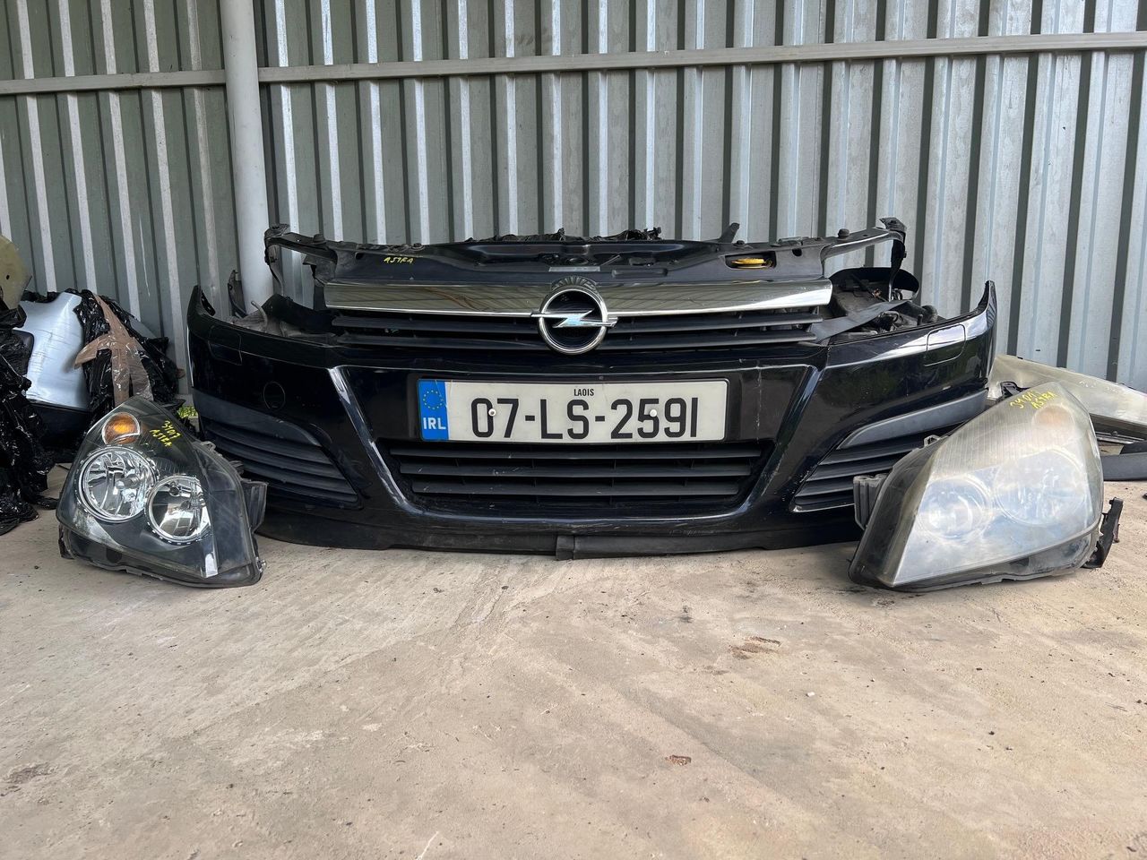 передняя часть (ноускат) Opel Astra H/Family [рестайлинг] 2007, 1.4 л., Z 14 XEP, бензин, МКПП, чёрный, хетчбэк 5 дв.