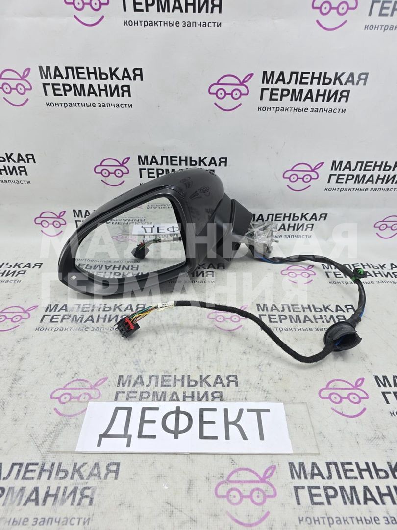 зеркало наружное левое Volkswagen Passat B8 2015, 1.8 л., CJSA, бензин, робот, 2t/c9x чёрный перламутр, седан, правый руль, 3G2857507EM - фото №1