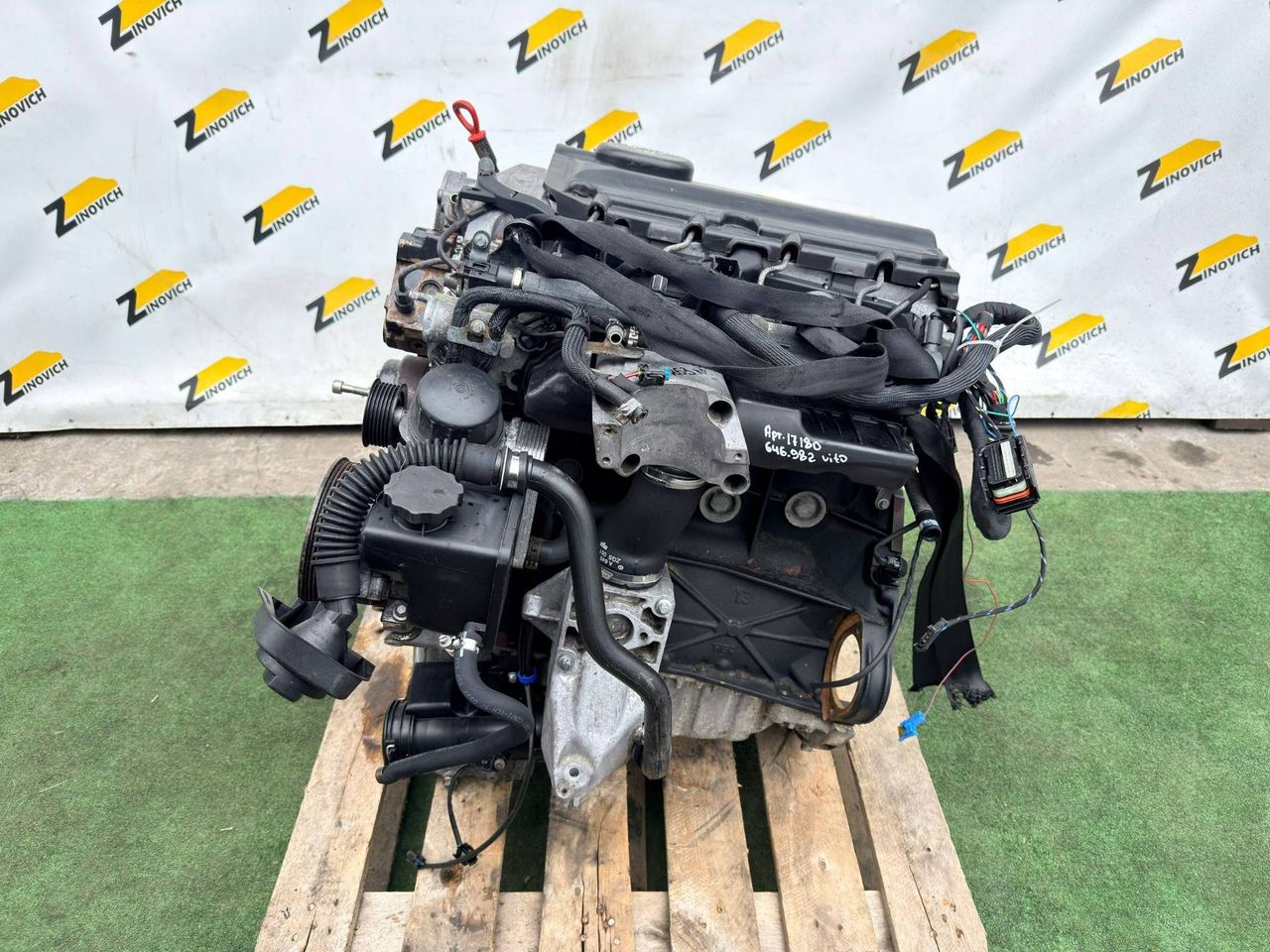 двигатель Mercedes-Benz Vito W639 (2003 - 2010), 2.2 л., OM 646.982, дизель, АКПП, микроавтобус, 646, 646982, 646.982, OM646.982, OM646 - фото №1