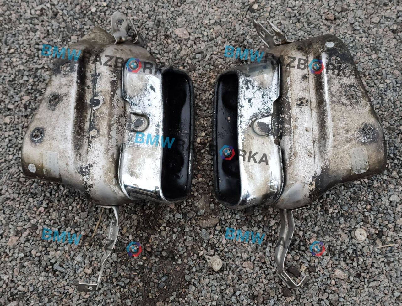 насадка на глушитель BMW 7 серия F01/F02 [рестайлинг] F02 2014, 4.4 л., N63 B44 B, бензин, АКПП, седан, задний привод, 7185405, 7185406