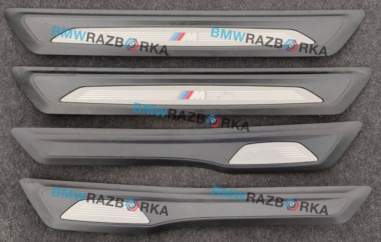 комплект накладок на пороги (внутренние) BMW 3 серия F30/F31/F34 F30 2012, 3.5 л., i, бензин, АКПП, седан, задний привод, 8051037, 8054233, 8054234