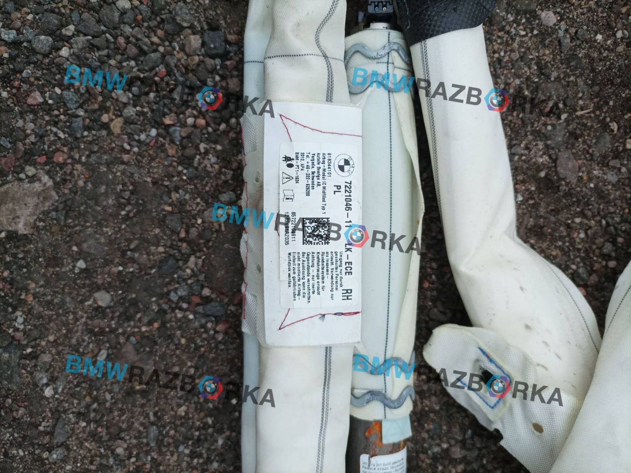 подушка безопасности боковая (шторка) BMW 3 серия F30/F31/F34 F30 2012, 2.0 л., N20 B20 A, бензин, АКПП, черный, седан, задний привод, правый руль, 7221046