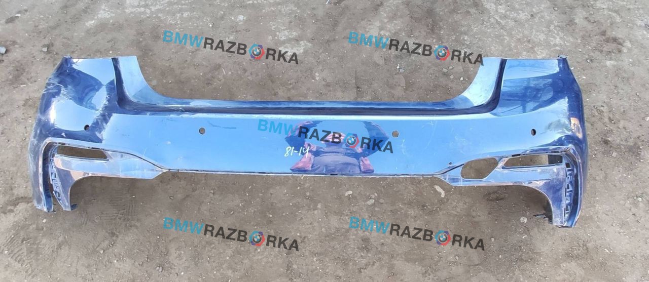 бампер задний BMW 5 серия G30/G31 G30 2018, 2.0 л., B48 B20 A, бензин, АКПП, синий, седан, задний привод, правый руль