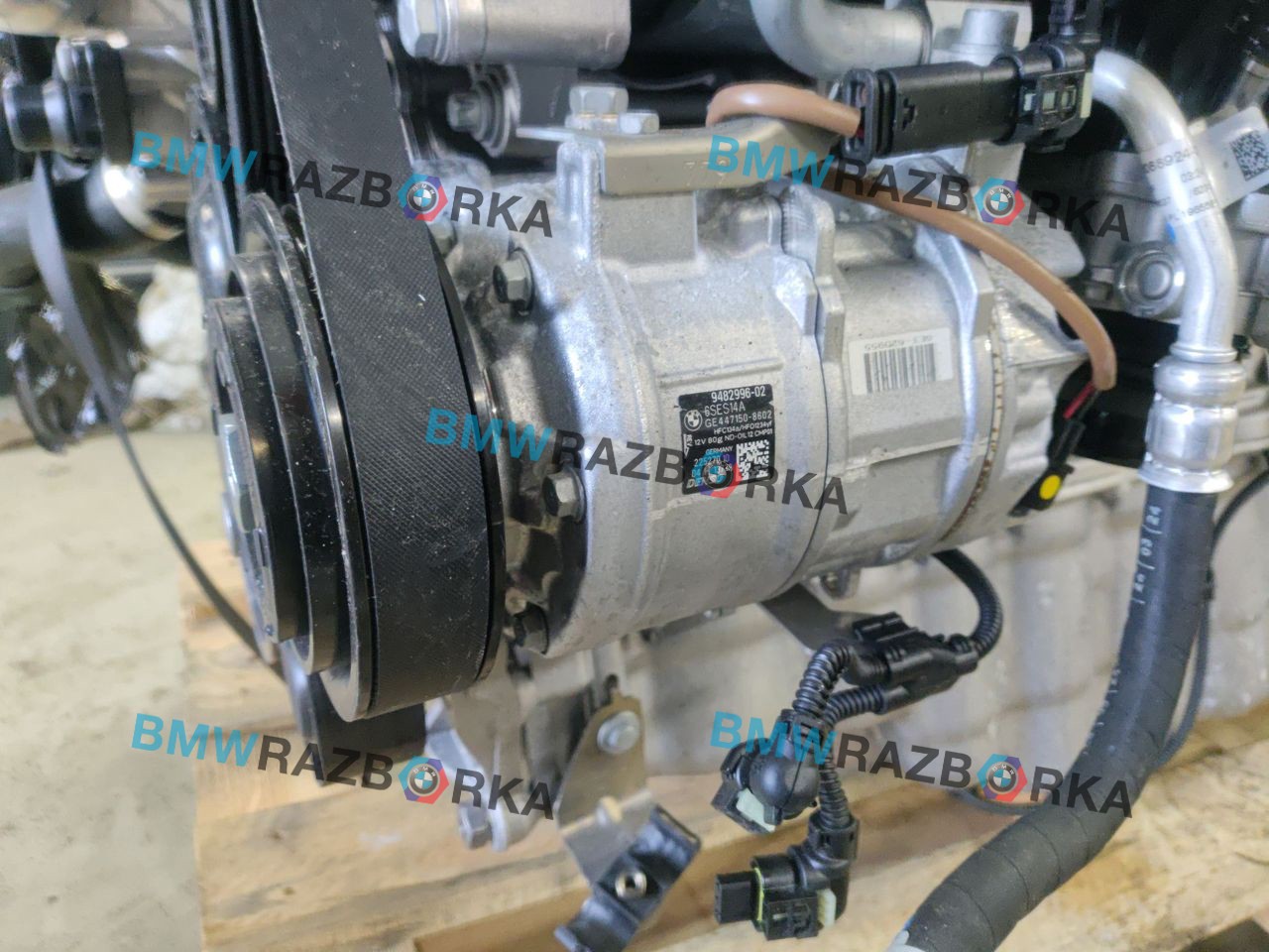 компрессор кондиционера BMW M2 G87 2024, 3.0 л., S58B30A, бензин, brooklyn grau metallic (c4p), купе, задний привод, правый руль, 9482996, 64529482996