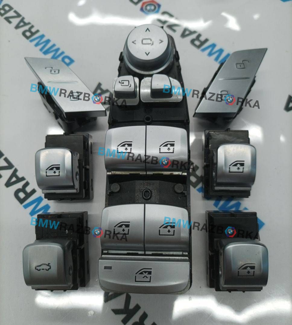 кнопка стеклоподъемника двери BMW X7 G07 2019, 3.0 л., B57 D30 C, дизель, АКПП, 475, внедорожник 5 дв., полный привод, 6847099, 9299457, 9299459, 7950564, 7950563