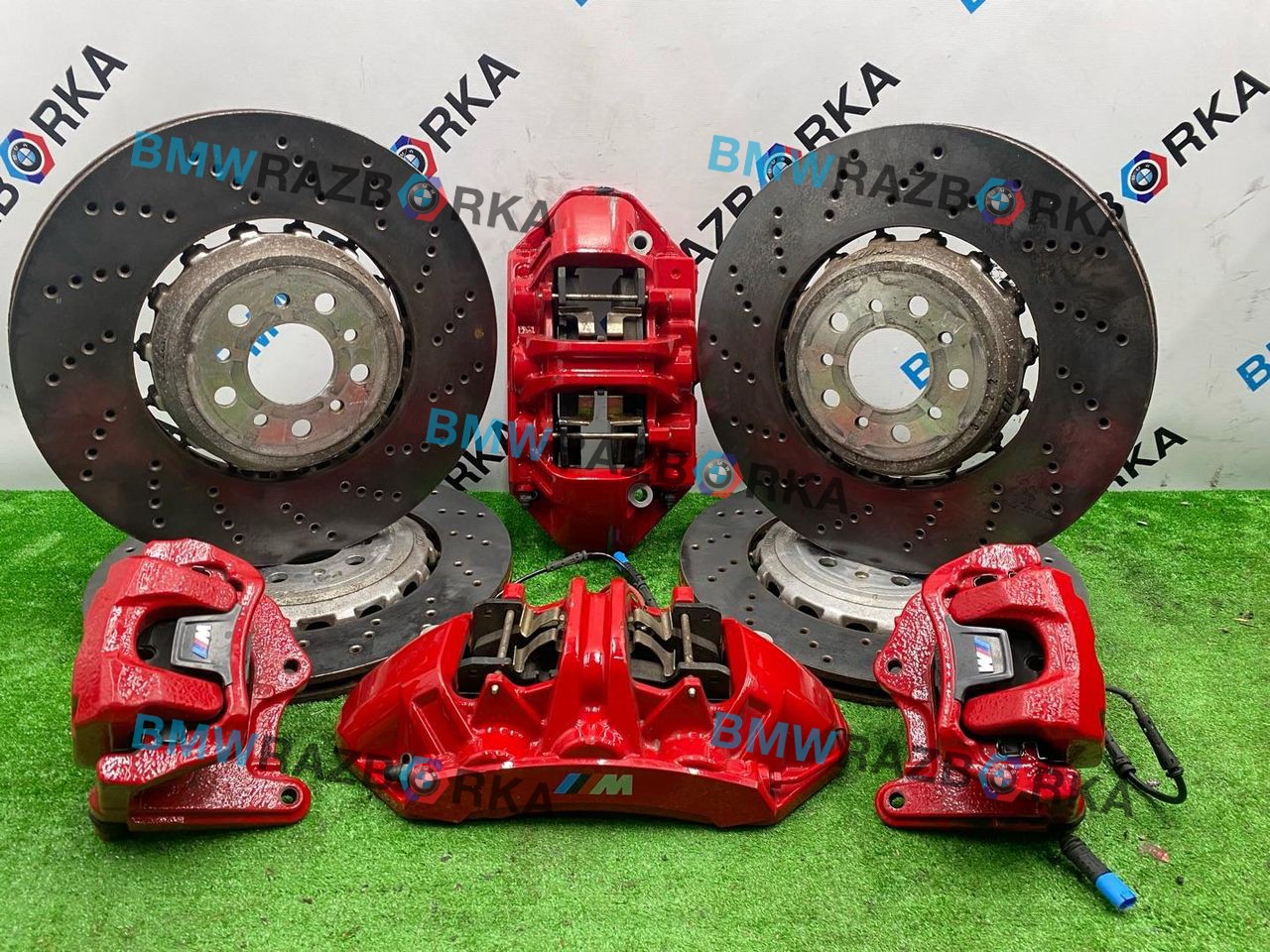 комплект тормозов BMW M3 G80/G81 G80 2023, 3.0 л., S58B30A, бензин, АКПП, c4g, седан, полный привод, правый руль, 8093730, 8093729, 8093709, 8093710