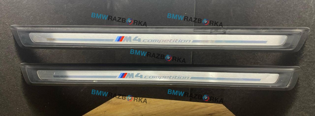 комплект накладок на пороги (внутренние) BMW M4 G82/G83 G82 2021, S58B30A, АКПП, black-sapphire metallic, купе, полный привод, 8085272