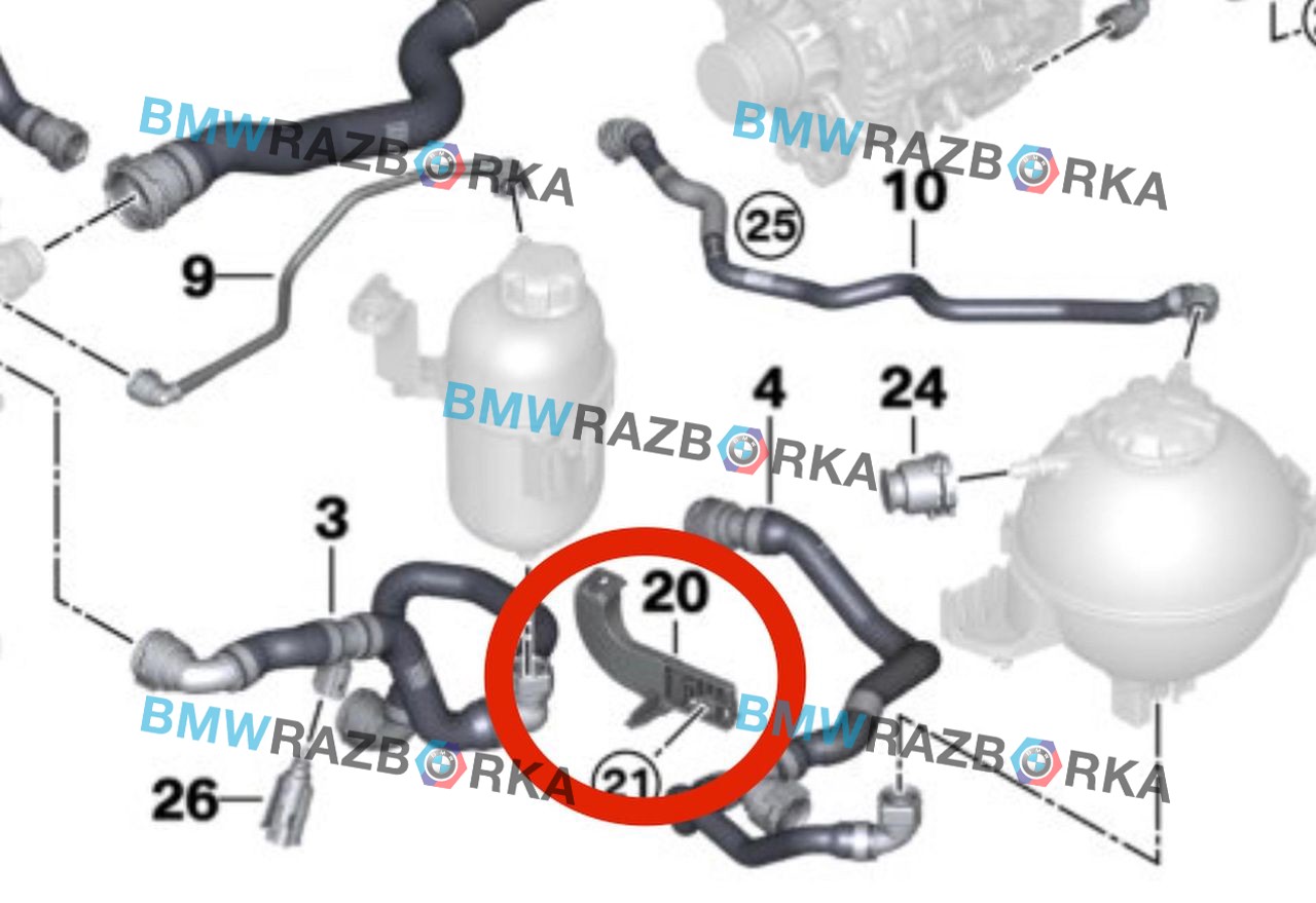 кронштейн (крепление) BMW X3 G45 2025, 2.0 л., B48B20P, бензин, 475, внедорожник 5 дв., полный привод, 5A34E19