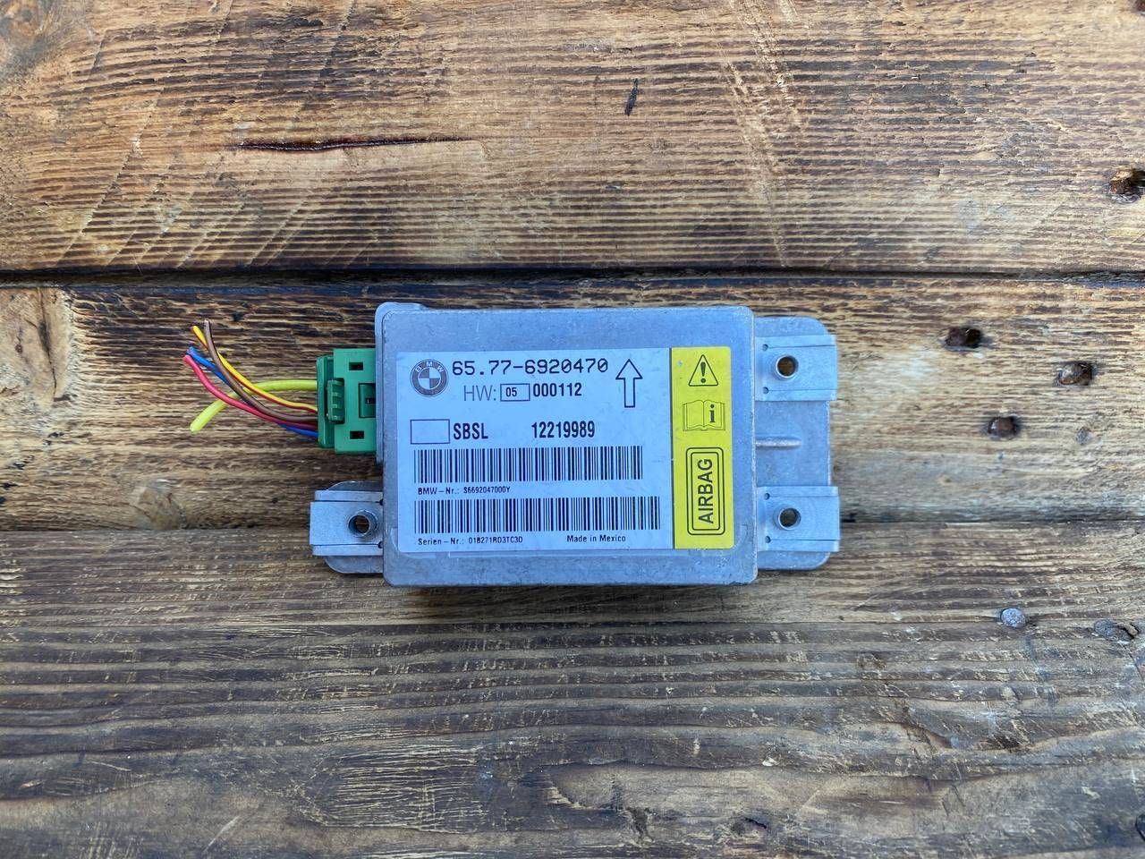 блок AirBag BMW 7 серия E65/E66/E67 E65 2001, 3.6 л., N62 B36 A, бензин, АКПП, седан, 65776920470, 6920470