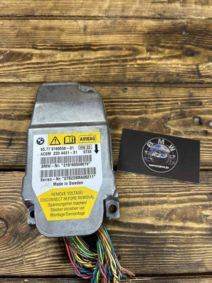 блок AirBag BMW 5 серия E60/E61 [рестайлинг] E60 2007, 3.0 л., N53 B30 A, бензин, АКПП, седан, 65779160558, 9160558