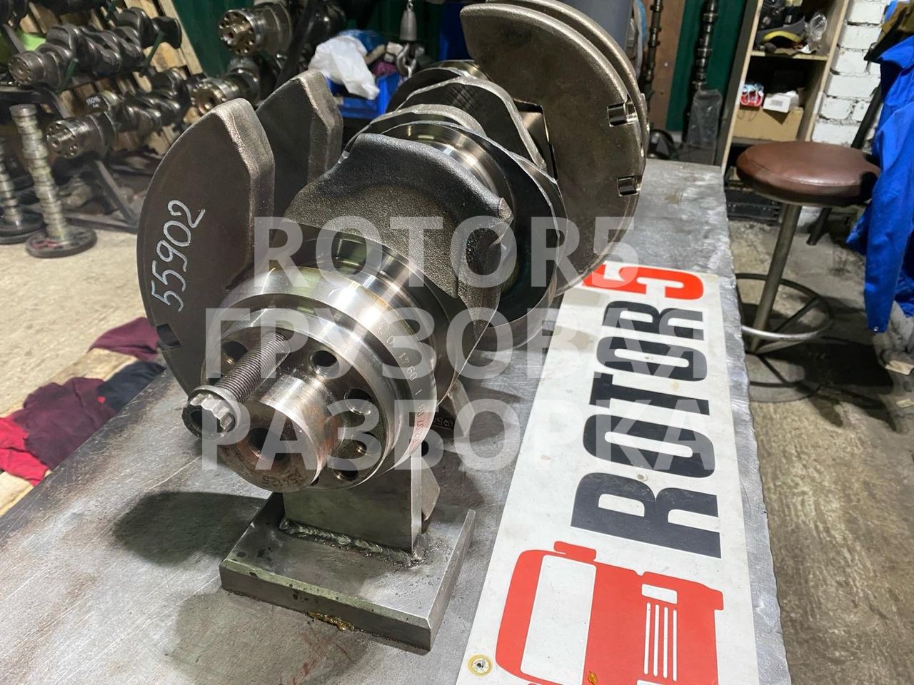 коленвал Mercedes-Benz Actros 3 поколение (MP3) 2008, 11.9 л., OM541, дизель, 541, A5410302801 - фото №1