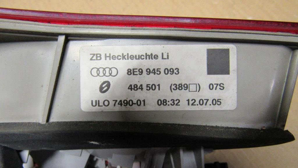 фонарь крышки багажника левый Audi A4 B7 2006, 1.9 л., дизель, АКПП, универсал, 8E9945093