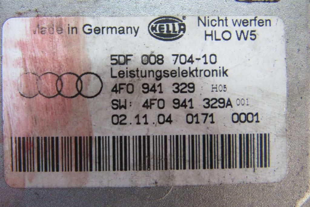 блок розжига ксенона Audi A6 4F/C6 2005, 2.0 л., дизель, универсал, 5DF008704.4F0941329